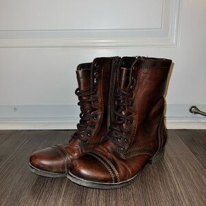 Steve Madden Troopa Women’s Brown Leather Boots